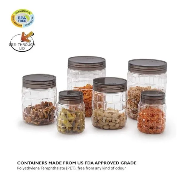CELLO Checkers Pet Plastic Airtight Canister Set | Set of 18 - Image 2